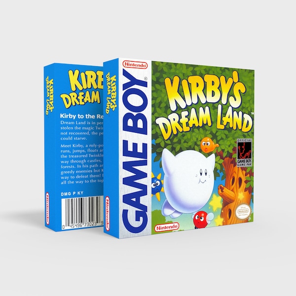 Kirby's Dream Land - Reproduced Replacement Box | Case - High Quality