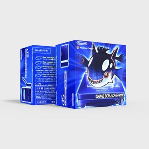 Game Boy Advance SP [Kyogre] - Caja/estuche de repuesto reproducido - Alta calidad