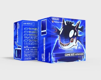 Game Boy Advance SP [Kyogre] - Reproduced Replacement Box | Case - High Quality