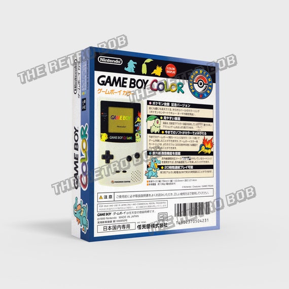Game Boy Color - Silver Japan - Reproduced Replacement Box