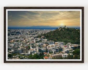 Stunning Sunset Over Athens, Greece /  ἄκρον πόλις / Photography Print