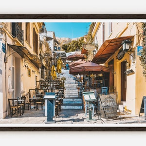 Plaka Athens Greece Print: Historic District Travel Photography
