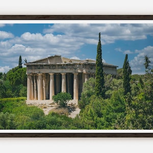 Facade of ancient temple Parthenon in Acropolis Athens Greece / Photography Print