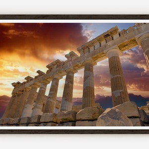 Acropolis of Athens Sunset / Athens, Greece / ἄκρον πόλις / Photography Print image 1