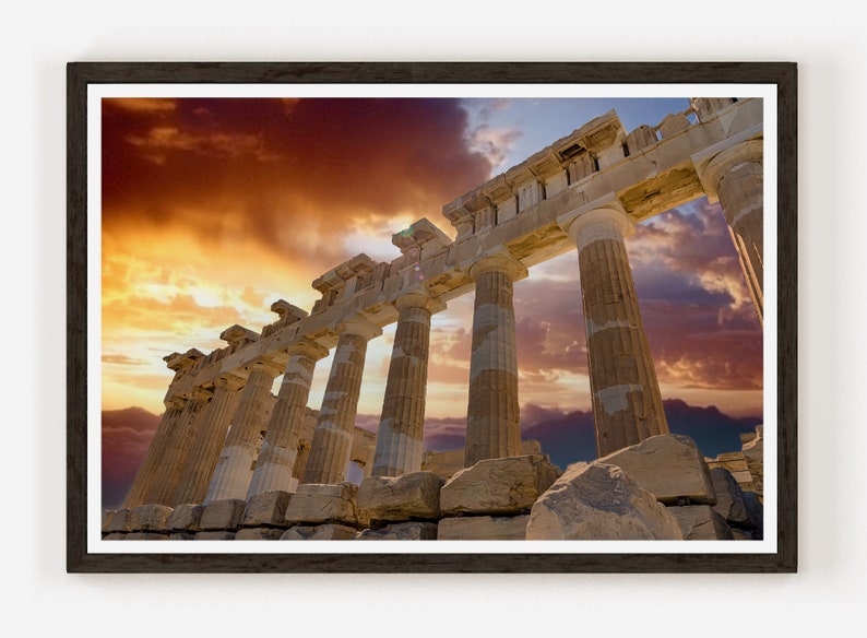 Acropolis of Athens Sunset / Athens, Greece / ἄκρον πόλις / Photography Print image 1