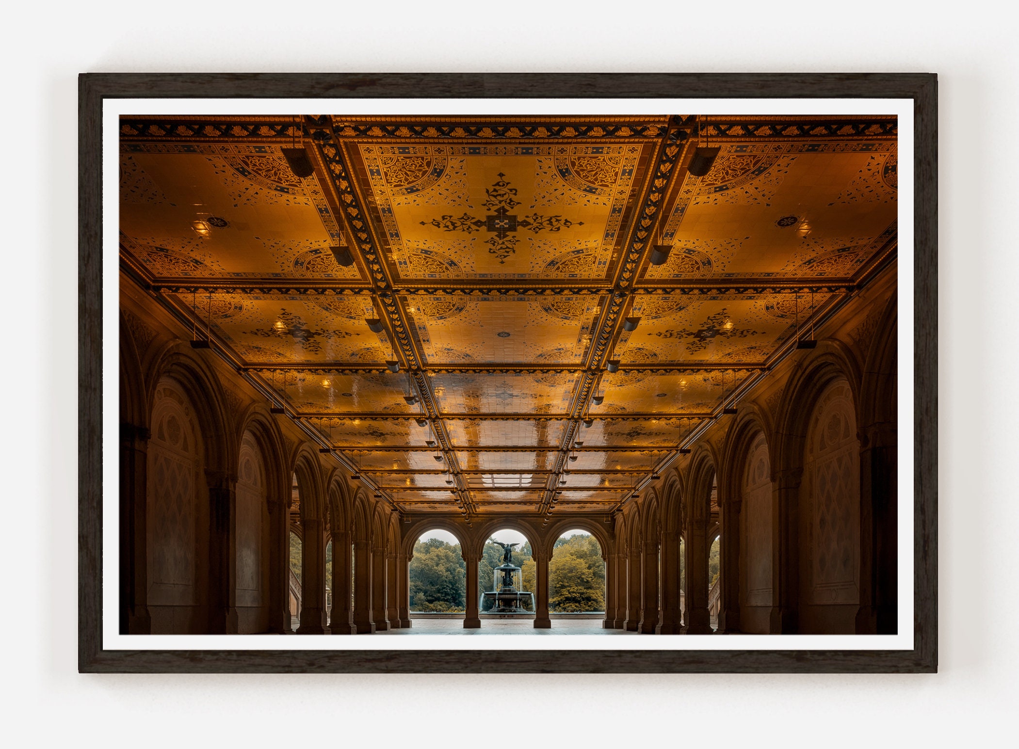 Bethesda Terrace Grand Staircase in Central Park Editorial