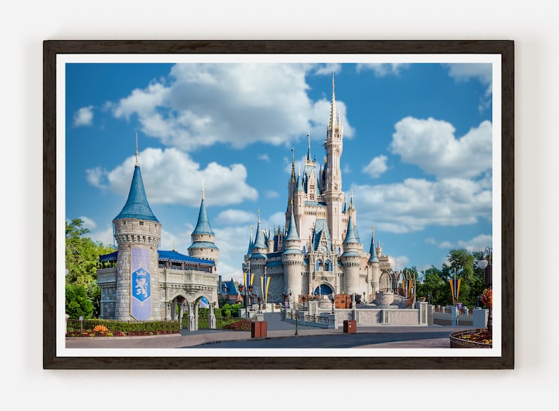 Disney World Photography Print Florida Landscape Magic Kingdom Building Fine Art Photo Print Wall Decor Cinderella Castle. image 1