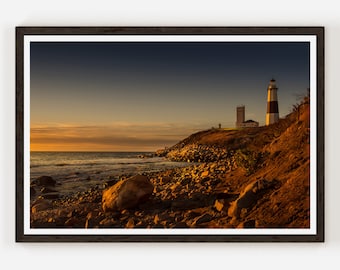 The Montauk Point Lighthouse During Sunrise.