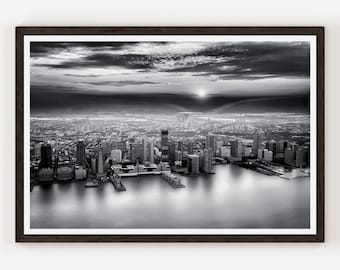 Jersey city new Jersey. Jersey city skyline, Jersey Cityscape, Black and White Jersey Skylines Home Wall Decor, Giclee Art Print.