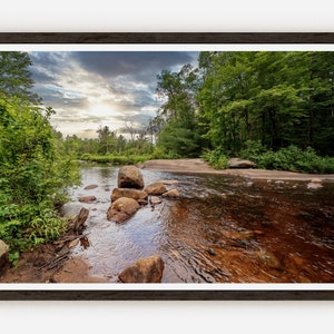 Adirondack Mountains Scenic Nature Steam Photography Print Wall Decor image 1