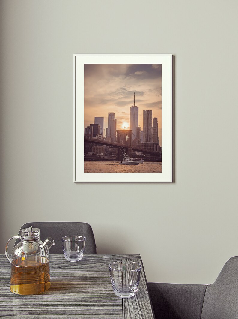 Freedom Tower Sunset, New York City Fine Art Photo Print Photography Wall Decor. image 8