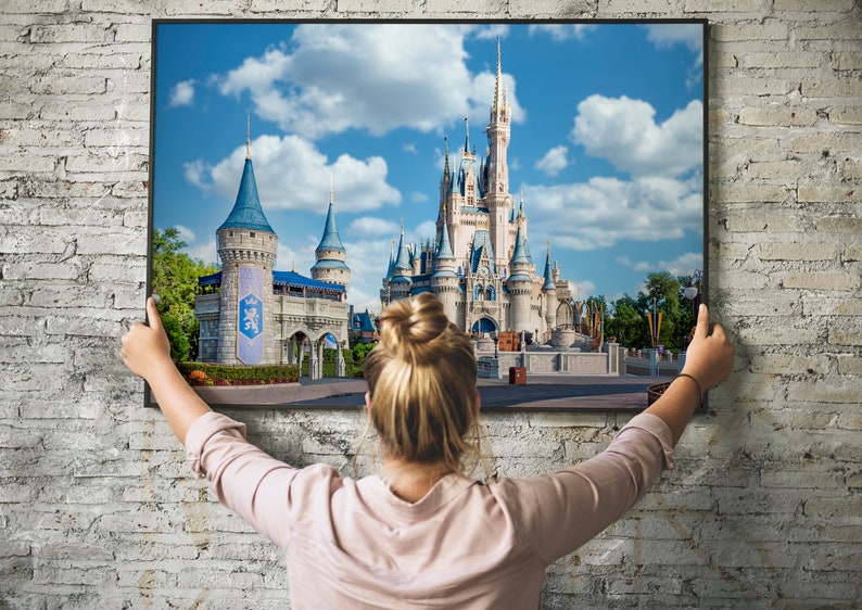 Disney World Photography Print Florida Landscape Magic Kingdom Building Fine Art Photo Print Wall Decor Cinderella Castle. image 2