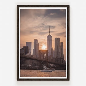 Freedom Tower Sunset, New York City Fine Art Photo Print Photography Wall Decor. image 1