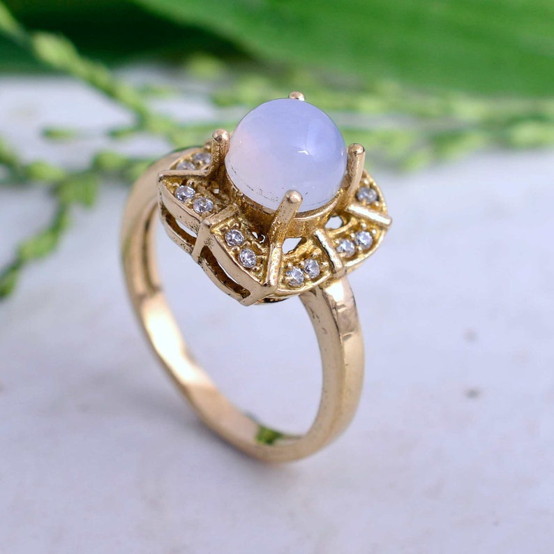 Quality Moonstone Ring,Handmade Rings,Vintage Ring,Boho Rings,Gift For Mom,Promise Ring,Couple Ring,Statement Ring A