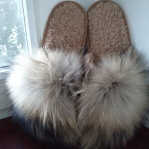 High Pile Faux Fur Slippers - Blush Pink