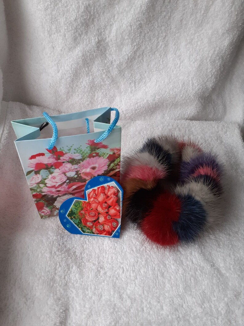 Mother/'s day gift of fur Scrunchie Personalized gift Valentine day gift for her Valentine day gift for kids Mother/'s day gift for Mom aunt