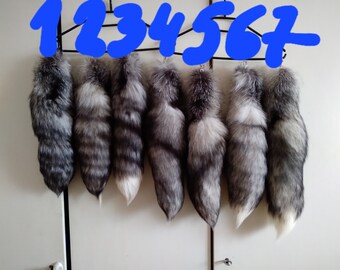 Fur keychain Real fox tails Fur key chain Silver fox key chain Eco friendly tails Keychain tail Personalized keychain for daddy Gift for Him