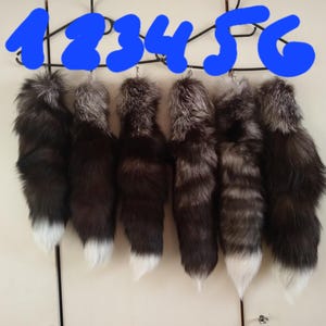 Pelz-Schlüsselanhänger, Silberfuchsschwänze, Pelz-Schlüsselanhänger, Dekoration für Rucksack, Tasche, Auto, Motorrad, Accessoire, Geburtstagsgeschenk, Cosplay-Kostüm, Quadrobing-Schwanz