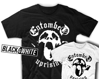ENTOMBED UPRISING Black T-shirt Men Shirt Rock Band Tee Music