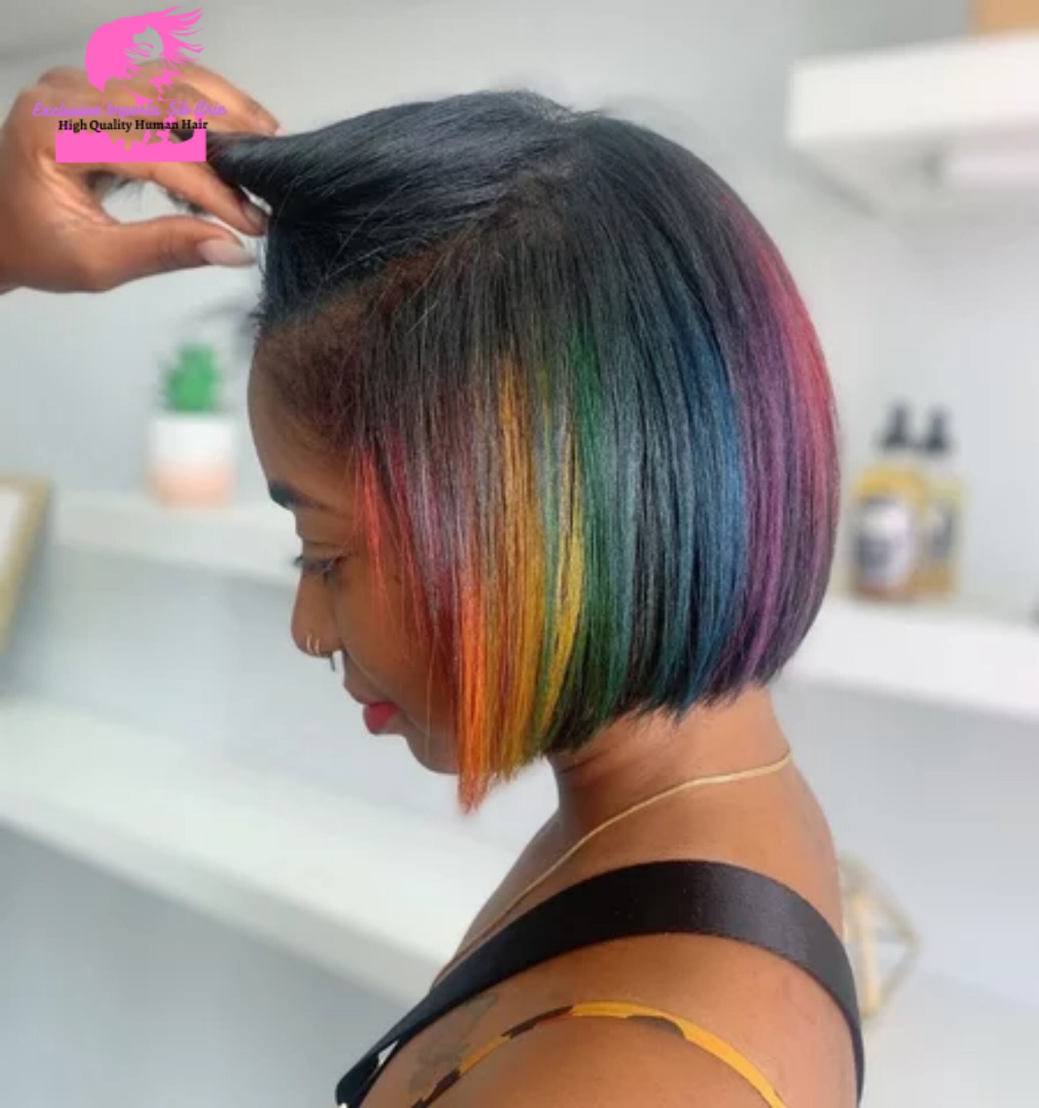 lace front rainbow wig