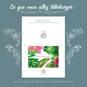 Carte d'anniversaire à imprimer Aquarelle plantes tropicales carte joyeux annniversaire imprimable fleurie carte anniversaire numérique image 3