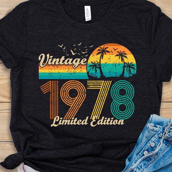 Vintage 1978 SVG Limited Edition 42nd Birthday Gift Idea 42 Years Bday PNG Anniversary Print File Born in 1978