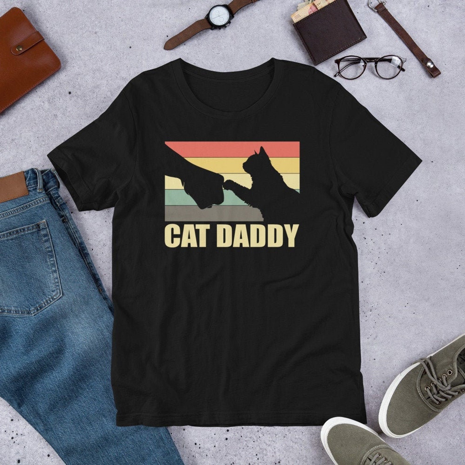 Cat Daddy Shirt Best Cat Dad Ever Tee Cat Lover Tshirt Cat Etsy