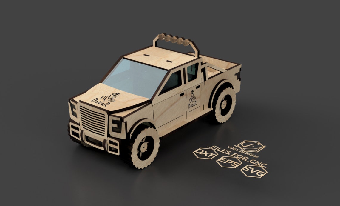 Cnc files wooden car toy 3d puzzle cnc plan for laser cutting Etsy