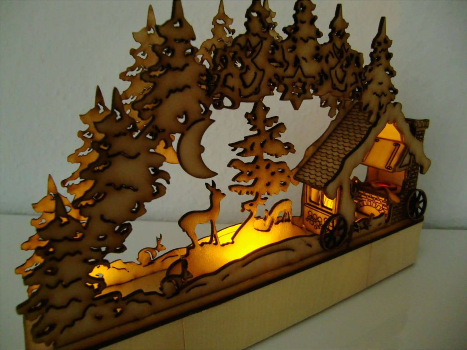 Christmas lamp cnc holiday table decoration Christmas gift Etsy