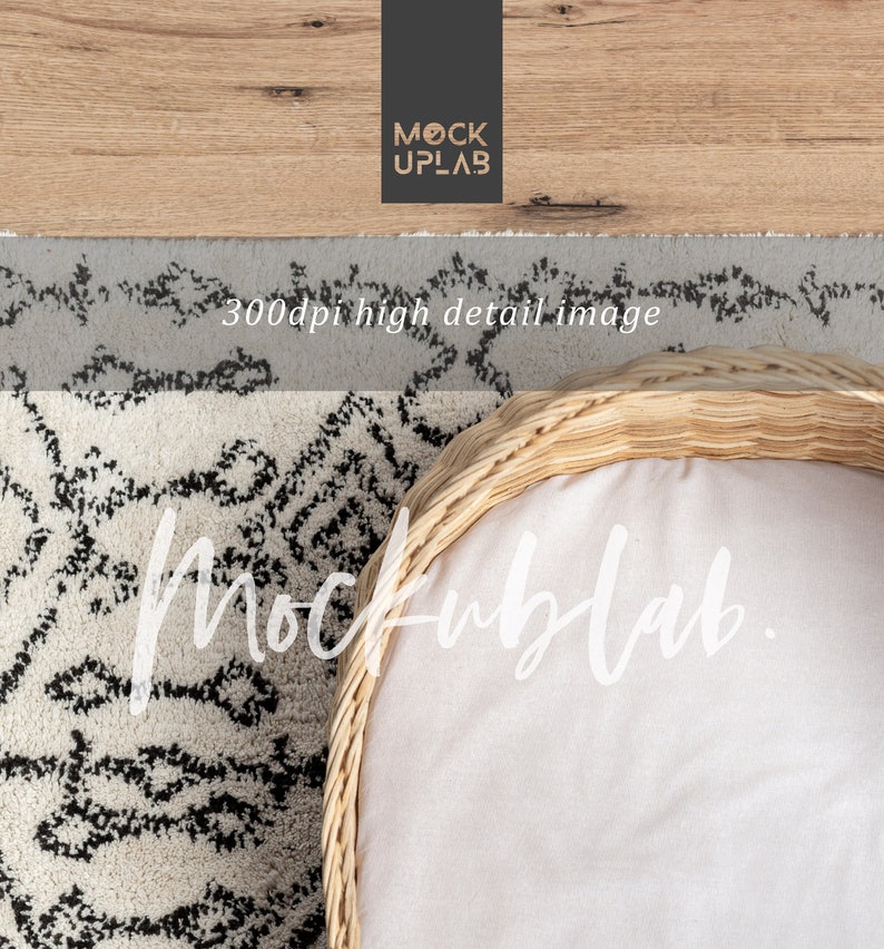 Boho Baby Mock up Rattan Sheet Mock up Nursery Mockup