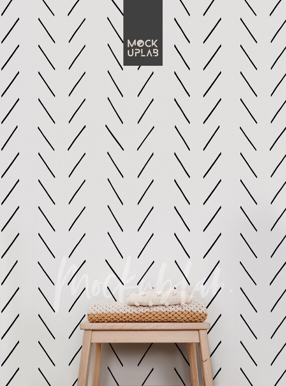 REAL PHOTO mockup - kids nursery room wall mock up for wallpaper modern minimalist Scandinavian styling light colors gender neutral (no AI)