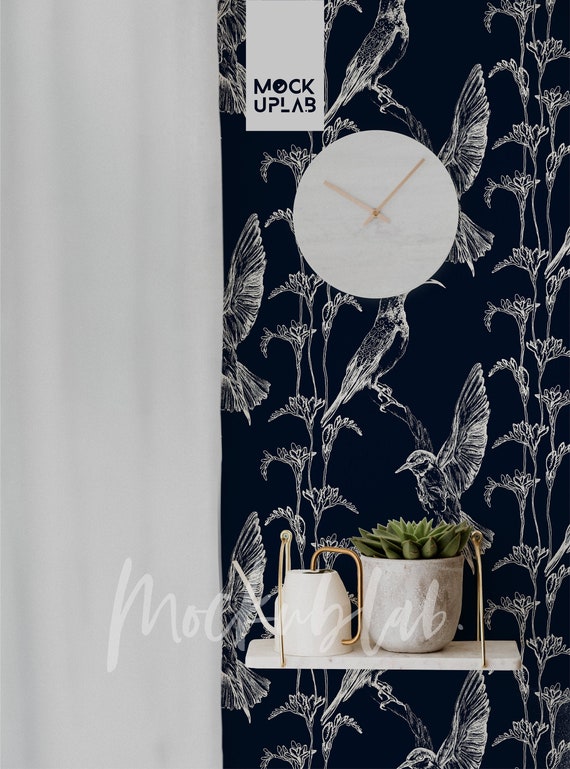 REAL PHOTO mock up - high resolution (no AI) interior wall mockup for wallpaper - minimal farmhouse styling in light neutral colors