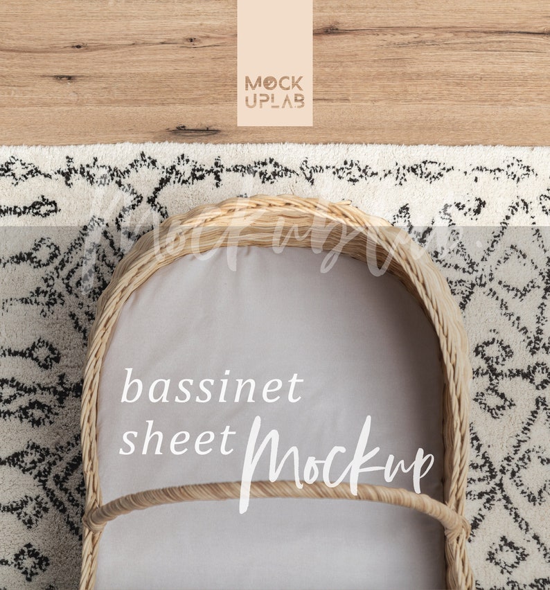 Boho Baby Mock up Rattan Sheet Mock up Nursery Mockup
