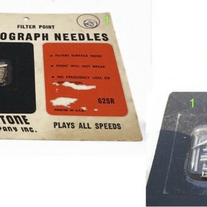 Vintage Phonograph Grammophon Plattenspieler Nadel 25er Pack | Duotone 625R Filterspitze | Wählen Sie 1 ungeöffnete Unbenutzt, NOS Paket
