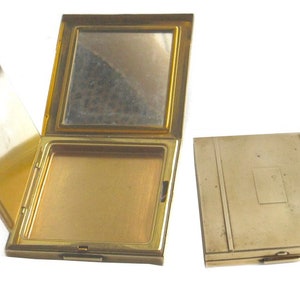Vintage Powder Compact & Make Up Mirror | Metalfield Gold Tone Cosmetic Case | Mid Century Cosmetic Accessory