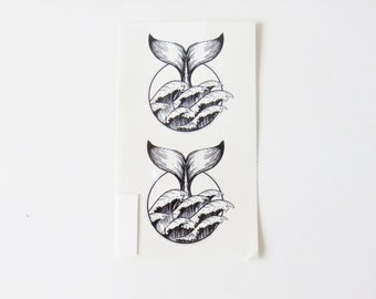 Whale Tail Tattoo Etsy