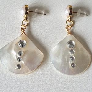 white mother-of-pearl earrings