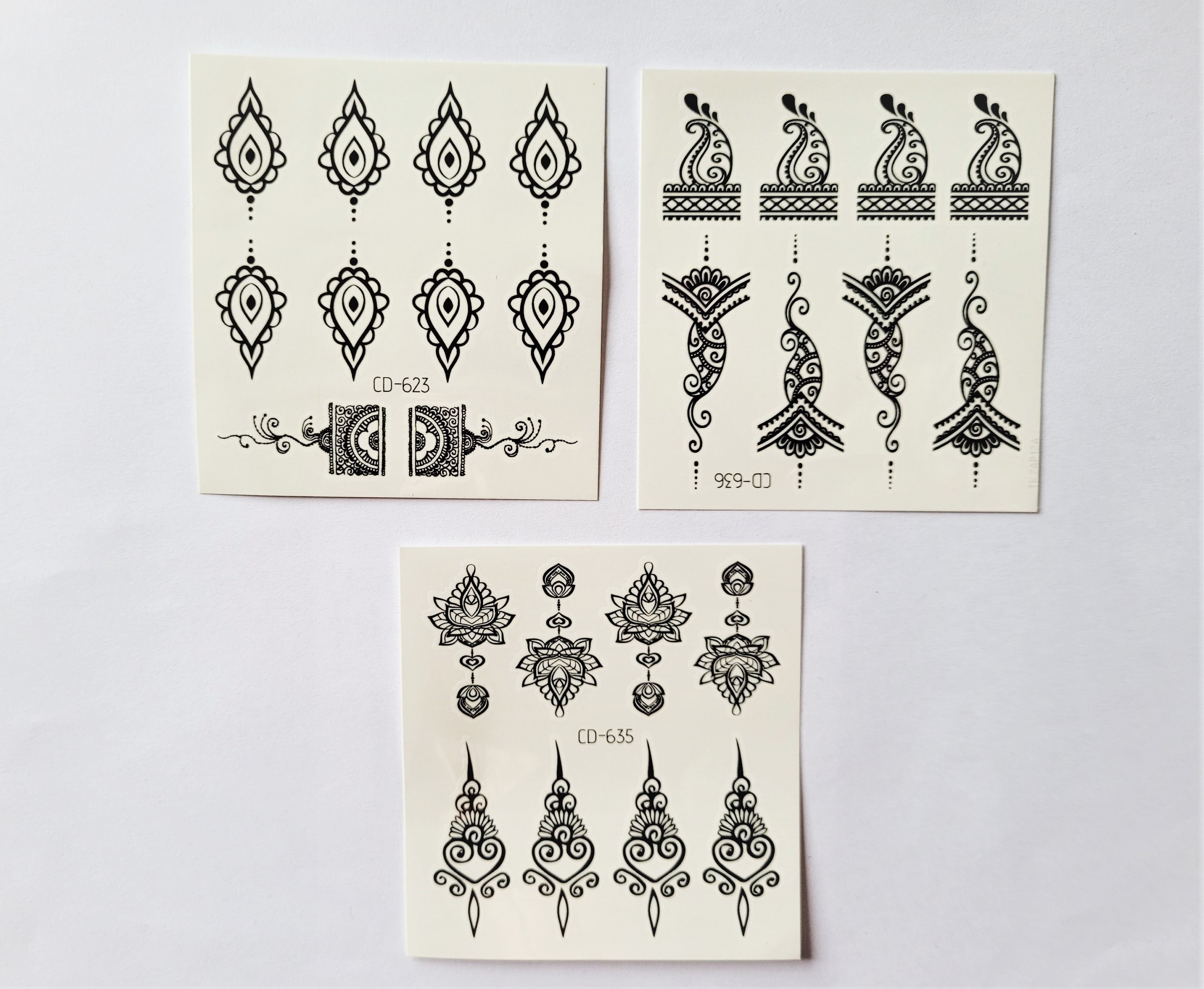 Mini-Tattoo, Fingertattoo, Indianermuster, schwarz monochrom, 8 Tattoos/Tafel,  Tafel 7,5 x 8cm - Etsy Schweiz, image size:3000x2464