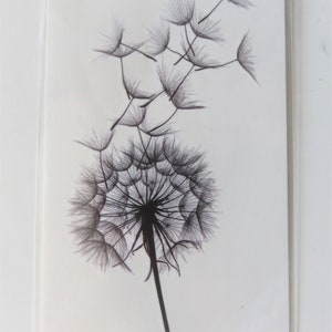temporary tattoo, dandelion