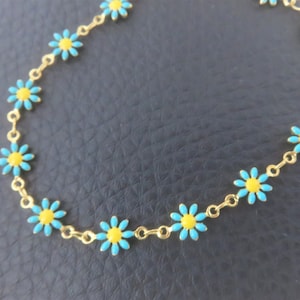 Bracelet De Cheville Bohème TseenYi - Émail Blanc, Marguerites, Chaîne Réglable, Style Vintage - 11
