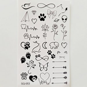 mini temporary tattoo,