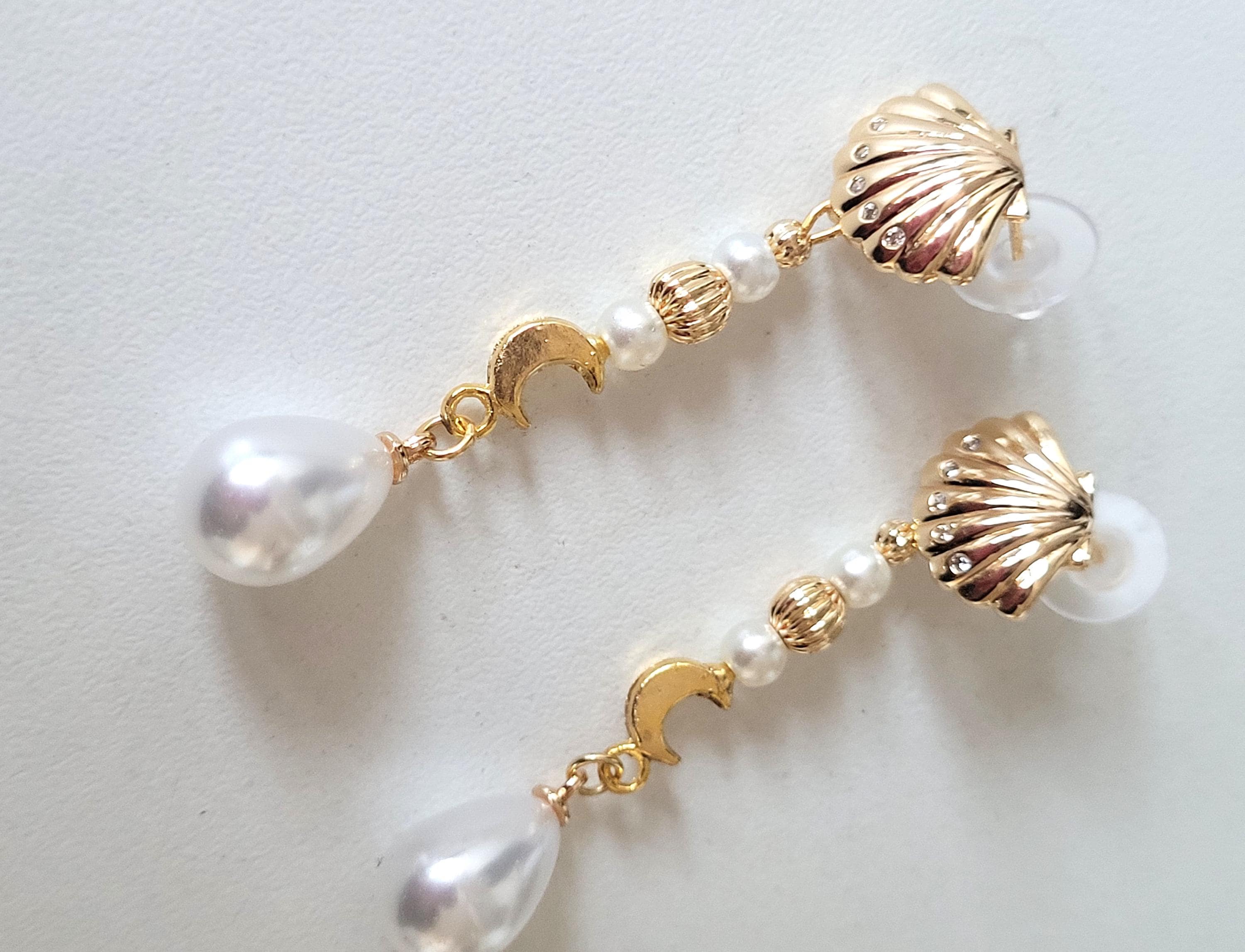 12mm PEARL BALL EARRINGS ABS PEARL 9 PAIRS PER SET LARGE FAUX PEARL EARRINGS - Foto 5