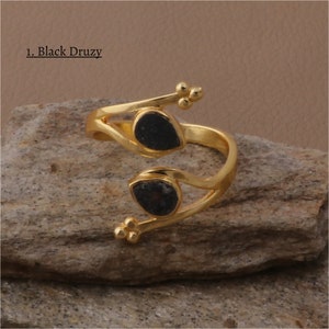 Stapelbar sockerdruzy-ring, korsring, förgylld ring, handgjord ring, uttalandering, elegant vigselring, present till henne