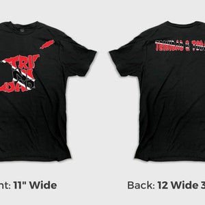 Patriotic Trinidadian T-Shirt: Map of Trinidad With Flag Theme