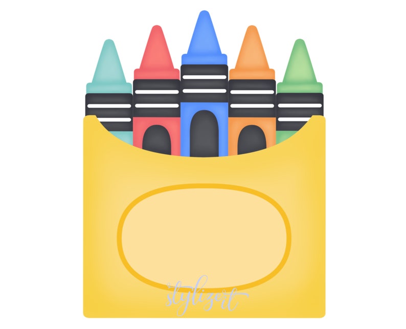 Kids Crayon Box PNG Back to School PNG Sublimation Designs - Etsy