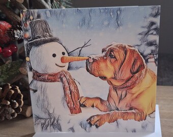 Fox Red Labrador Christmas Card