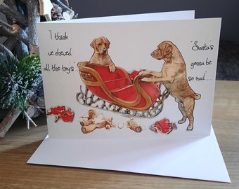 Fox Red Labrador Christmas Card