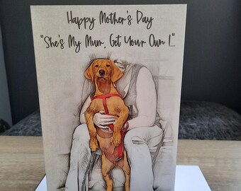 Fox Red Labrador Happy Mothers Day Card