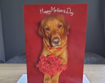 Fox Red Labrador Mother's Day Card