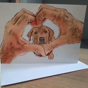 Fox Red Labrador Puppy Blank Greeting Card